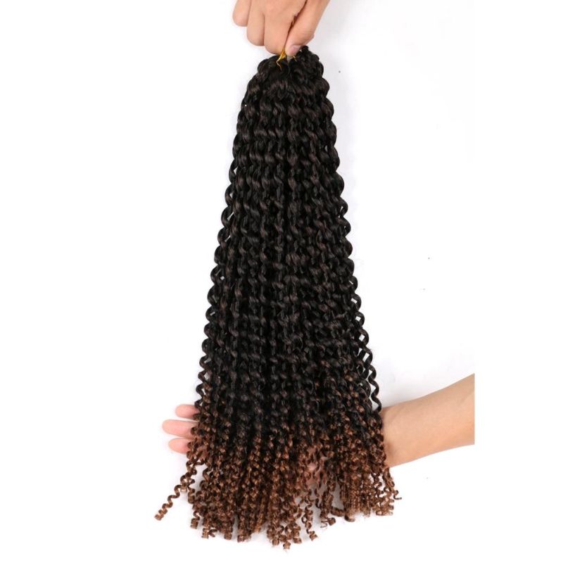 Wholesale Passion Twist Hair Water Wave Crochet Braids Spring Twist Curly Hair Braiding Synthetic Hair