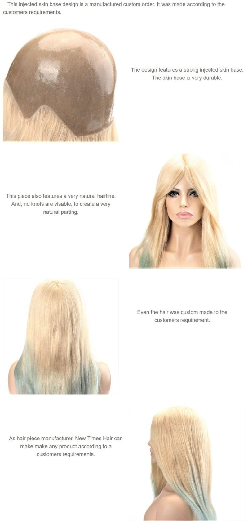 Custom Ladies Injected Skin Base Hair Replacement System