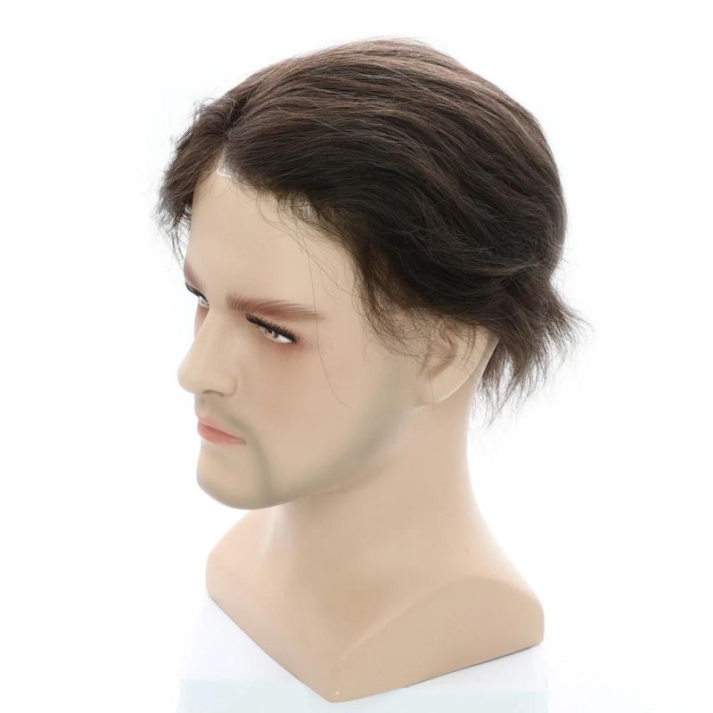 Stock Skin Men′s Human Hair Topper Toupee