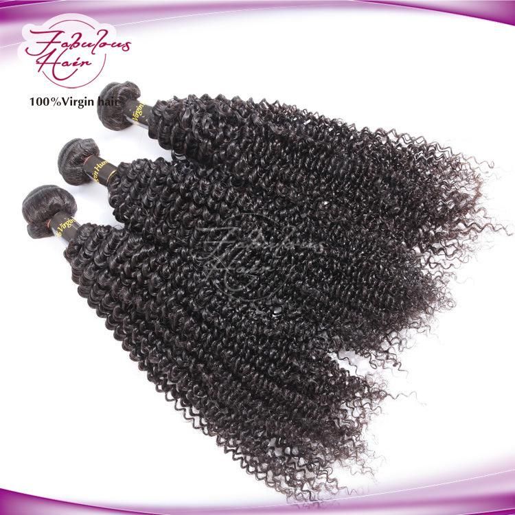 Natural Color 100% Virgin Peruvian Hair Weaving Kinky Curly