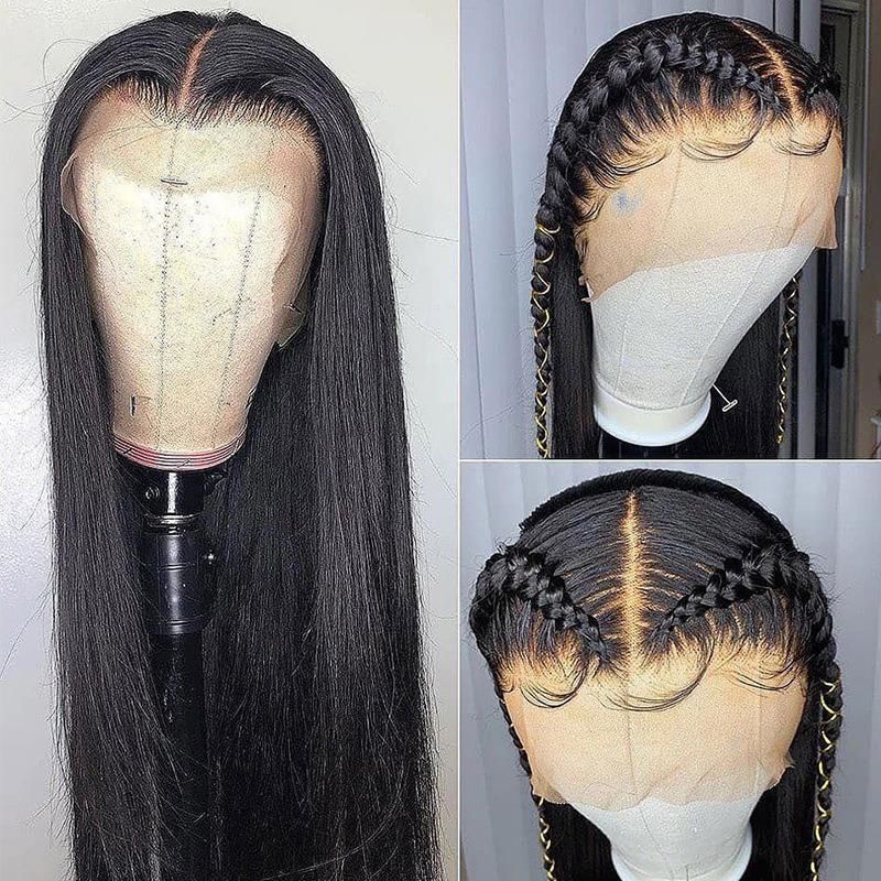 Freeshipping Natural Black Synthetic Wigs Long Straight Hair Wig Cosplay Daily Wigs for Women Heat Resistant Fake Hair Dropshipping Wholesale