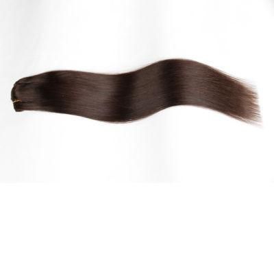 Full Head Brazilian Remy Hair Clip in Human Hair Extensions Brown