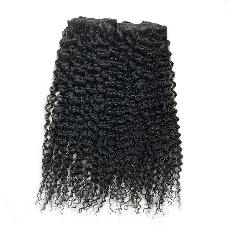Afro Kinky 3b Curly Remy Brazilian Virgin Hair Clip in Hair Extensions 8PCS/Set