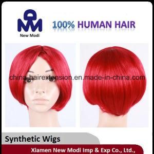 Red Color Women Fashion Wig Synthetic Wig