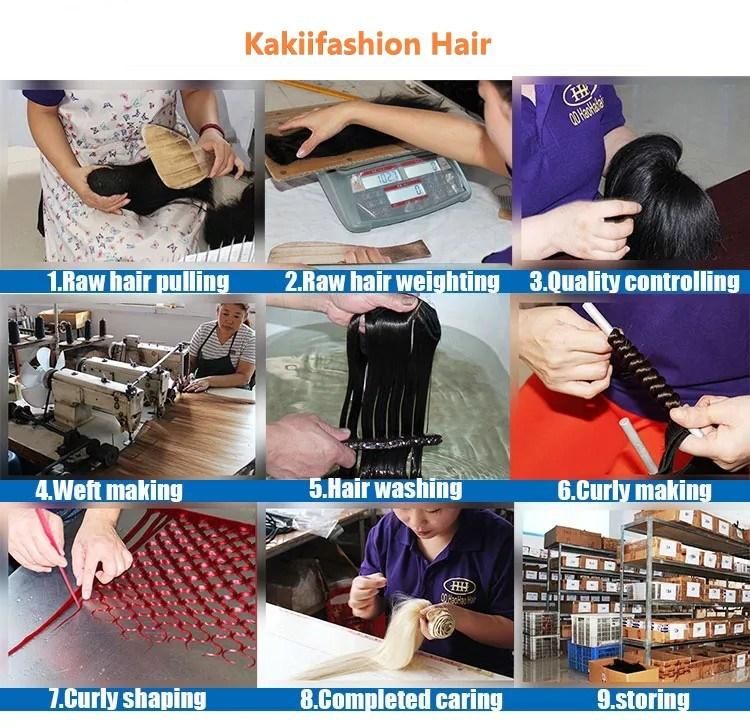 Kaki Hair Brazilian Hair Extension Double Drawn Flat Tip 100% Human U Tip Hair Extensions