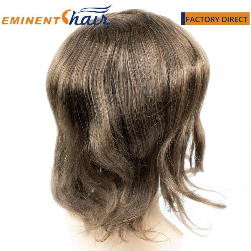 Durable Custom Made Human Hair Fine Mono Women′s Toupee