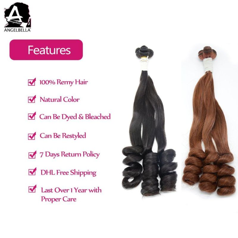 Angelbella New Rose Funmi Wave Raw Mink Brazilian Hair 1b# 33# Human Remy Hair Weaving