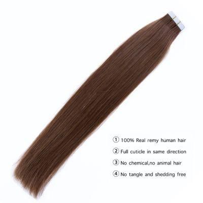 1.5g/PC Tape Human Hair Adhesive Extension Non-Remy 14&quot;-24&prime;&prime; 20/40PCS 13 Colors Straight Skin Weft Natural Hair