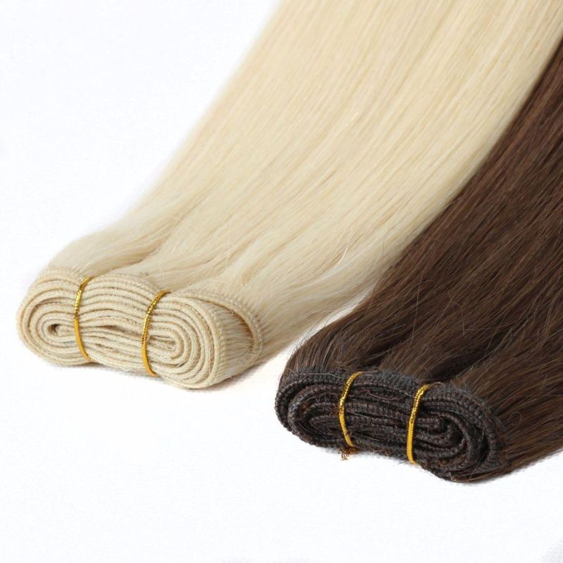 Double Drawn 2020 Hot Sale European Straight Human Hair Weaving Straight Remy Hair Extension 10A Grade Straight Hair Weft