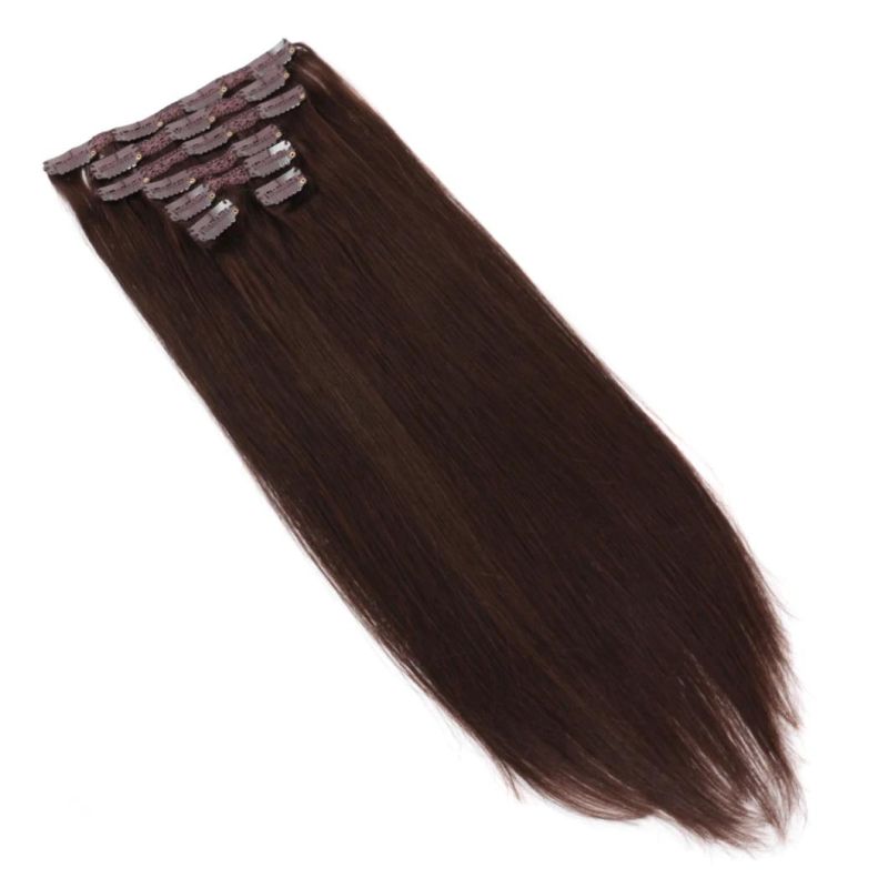 Factory Price Top Grade Double Drawn Skin Weft Seamless Clip in Human Hair Extension