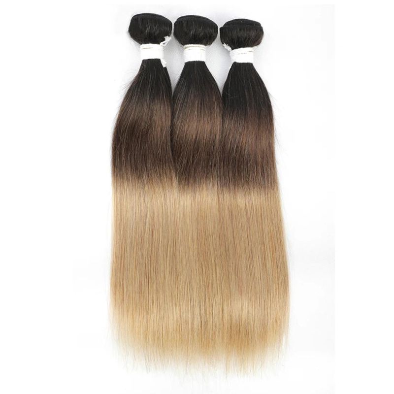Brazilian Straight Hair Bundles Burgundy Red Blonde Brown Color Remy Human Hair Weaving Bundles Extensions