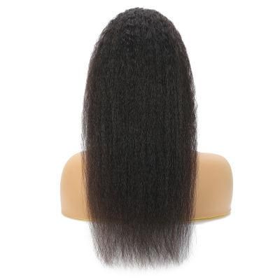 Kinky Straight Hair Ponytail Extensions Yaki Straight Ponytail Human Hair Drawstring Ponytail Clip in Human Hair Extensions