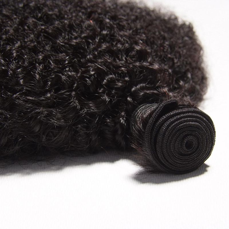 Kbeth Afro Kinky Human Hair Extension Puffy Weaving for Black Women Custom Short Remy 100 Virgin Brazilian Hair Weft