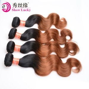 Ombre Two Tone Colored Hair 1b/30 Ombre Virgin Human Hair Weft Cheap Remy Indian Hair Body Wave