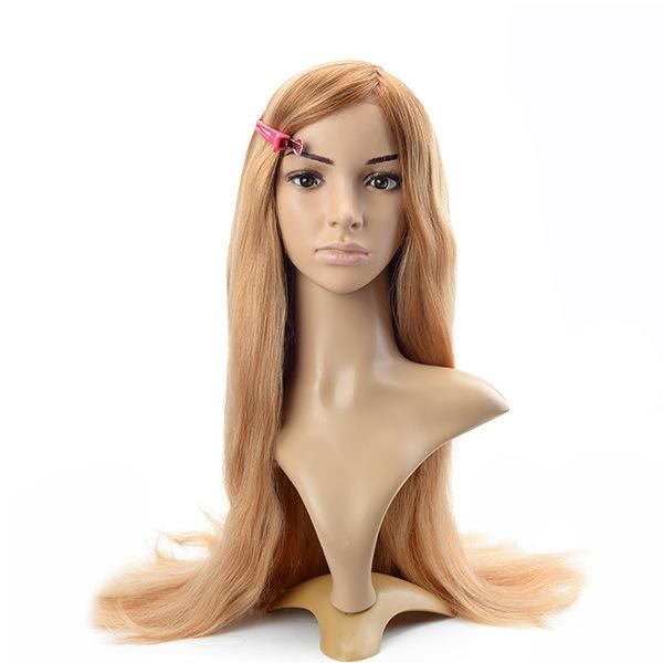 Full Skin Cap with Lace Front Injected Hair Blond Color Hair Replacement for Women