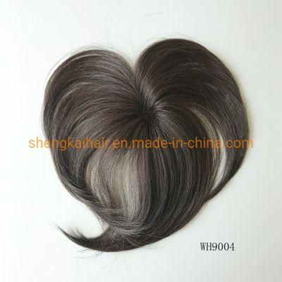 Full Handtied Human Hair Synthetic Hair Mix Women Hair Topper