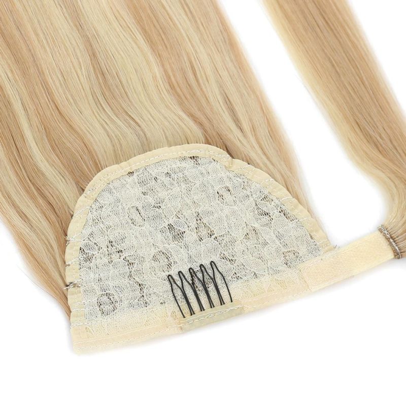 100% Unprocessed No Sheeding Clip in Human Hair Ponytail