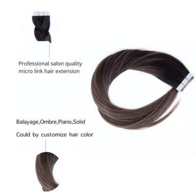 Hair for Woman 2.5g/Piece Tape in 16&quot; 18&quot; 20&quot; 22&quot; Remy PU Skin Weft Seamless Human 40PC Extensions Virgin Hair