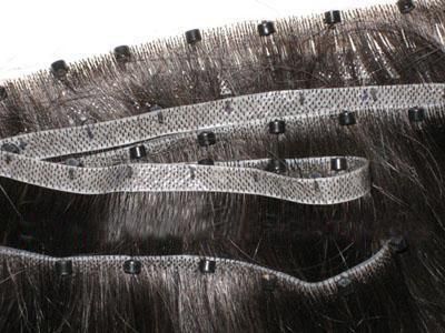 Human Hair PU Weft with Rings Skin Weft