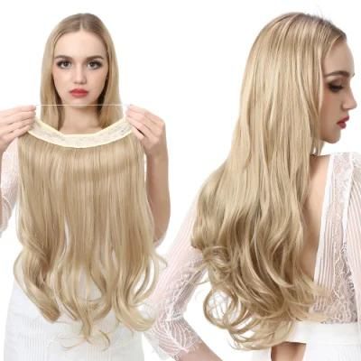 Natural Synthetic Hair Extensions Wavy False Hair Piece