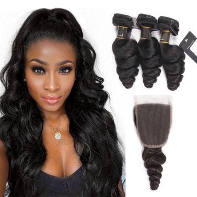 Kbeth Factory Price Hair Bundles Raw Virgin Cuticle Aligned Hair Straight Wave Loose Curly Closures Human Hair Bundles with Closure