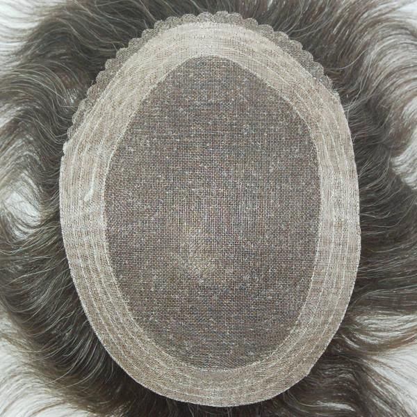 Ljc469 Fine Welded Mono with 1 1/2" Double Layer Around Human Hair System