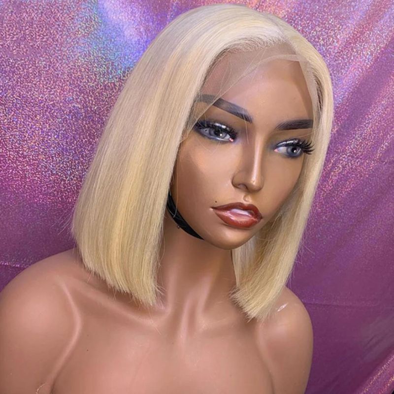 13*4 Synthetic Lace Front Wig Straight Hair Bob Wigs 1b/Dark Pink and 1b/Light Blue and Ombre Color and Green Color Lace Frontal Short Wigs for Women