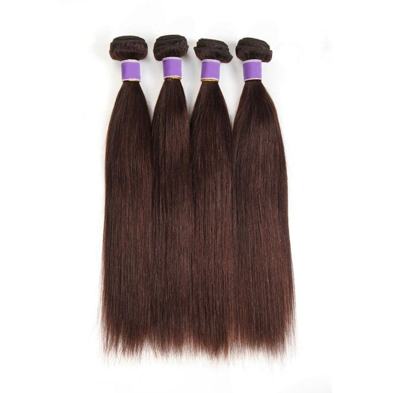 Straight Brazilian Hair Weave Bundles Natural Black Human Hair Extension Brown Bundles Remy Hair Weaving #2 #4