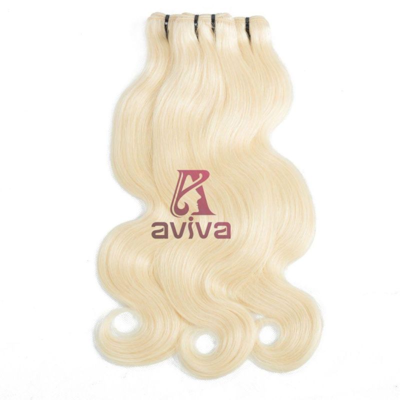 100% Virgin Hair Weave Brazilian Remy Human Hair Extensionblonde Straight