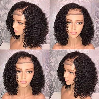 Afro Curly Wigs Lace Front Bob Curly Wigs Natural Hairline