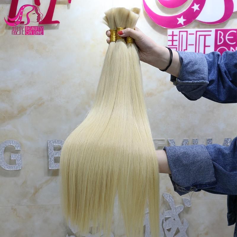 Highlight Brazilian Hair 24 Inch Virgin Straight 613 Blonde Human Hair Bundles Bulk with Frontal