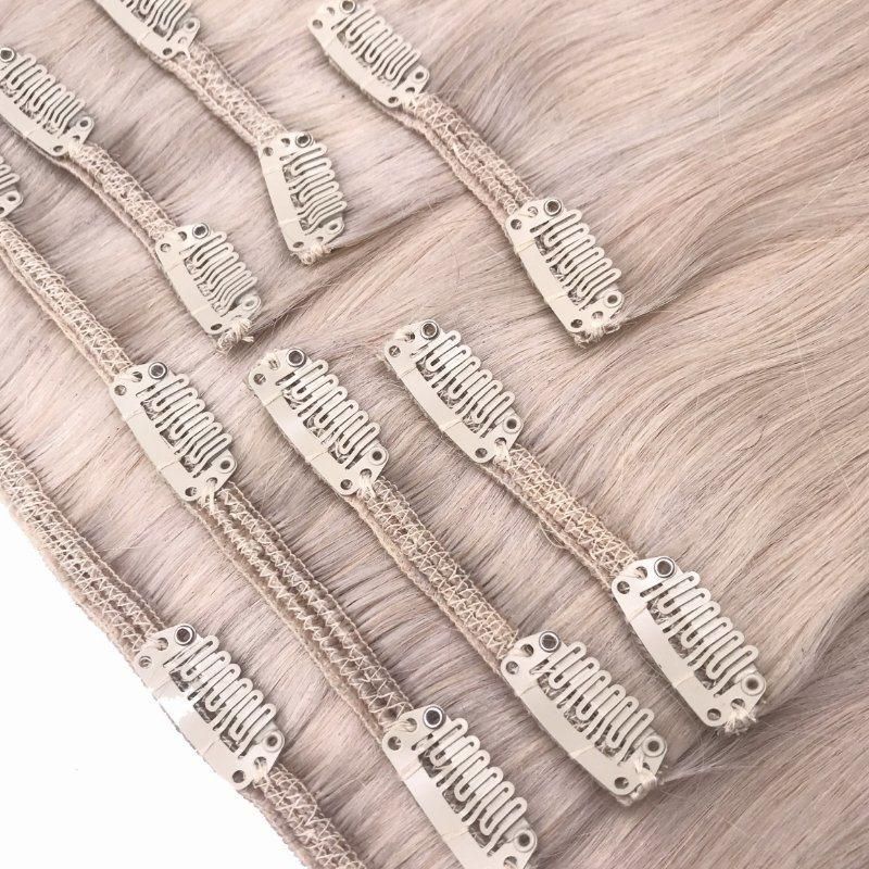 12A Raw Remy Cuticle Human Hair Clip in Hair Extension #60A
