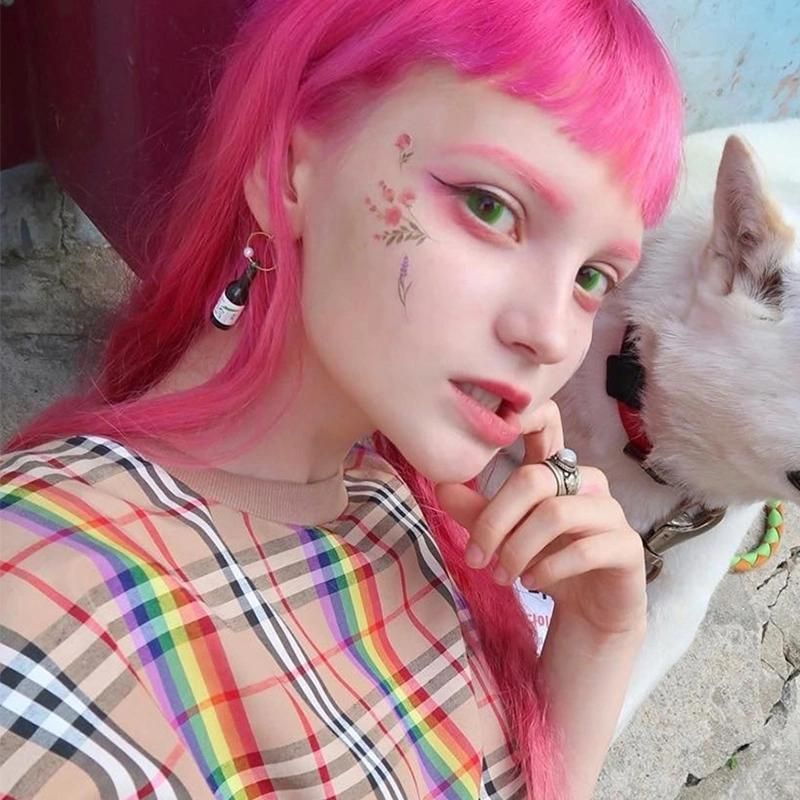 26 Inch Cute Pink Long Body Wavy Curly Wigs Hair with Air Bangs Fluffy Natural Lolita Wig for Women