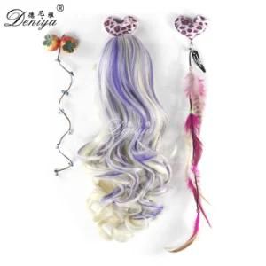 Fashion Curly Highlight High Quality Synthetic Jaw Claw Ponytail