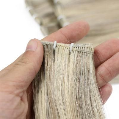 Hand Tied Double Drawn Cuticle Aligned Human Hair Extension Genius Hair Weft