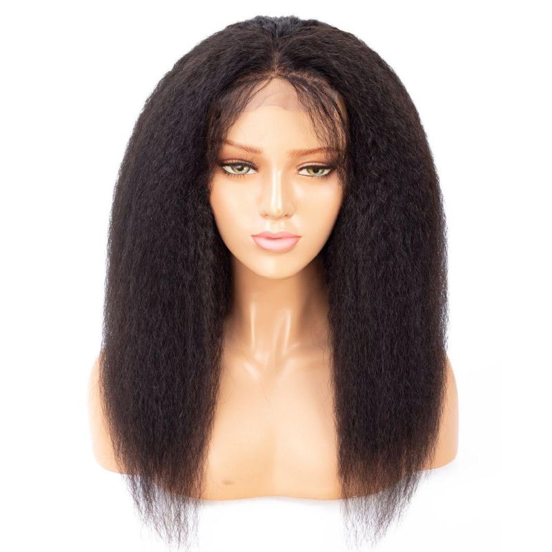 Kbeth Kinky Straight Human Hair Wigs for American Black Women 2021 Summer Fashion Cool Breathable HD Full Lace 100% Virgin Natural Long Human Remy Wig Vendors