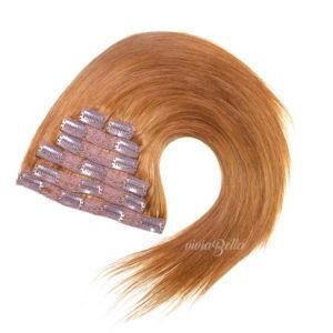 European Copper Red Straight Clip-in 100% Human Hair