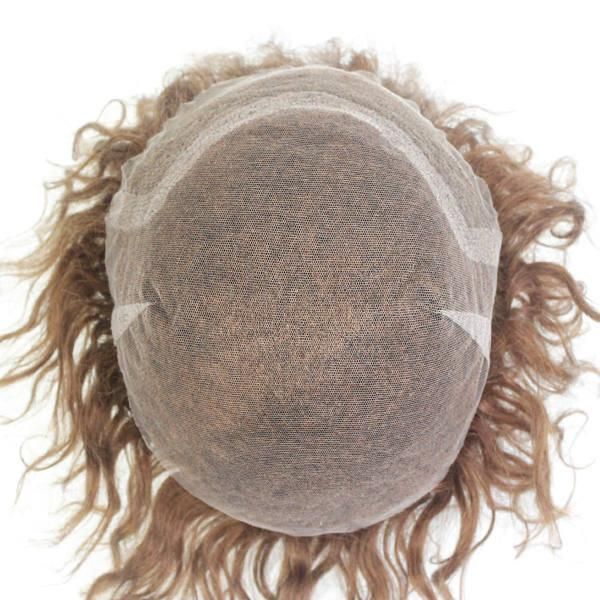 French Lace with Swiss Lace Front Men′s Human Hair Wig