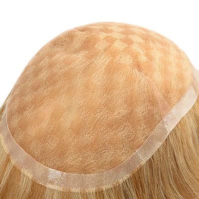 Women&prime;s Toupee French Lace with PU Around and Highlight Color