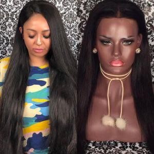 Wholesale Virgin Human Hair Silk Straight Full Lace Wig with Baby Hair for Black Women