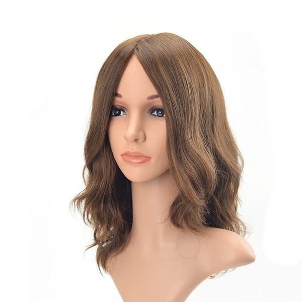 Long Hair Long Layer Light Brown Tone Wavy European Hair Kosher Human Hair Wig