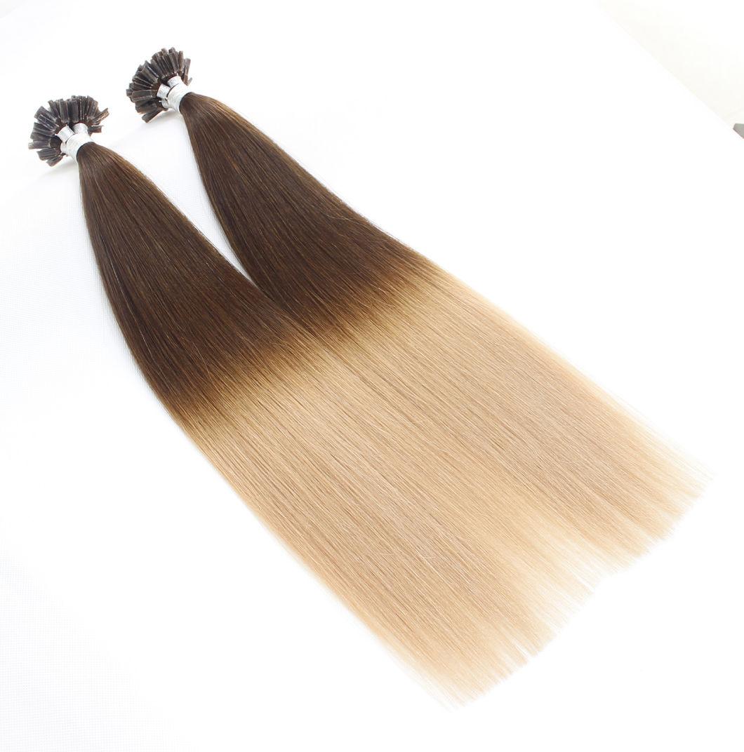 U-Tip Extensions Brazilian Straight Human Hair Bundles Ombre Color Remy Human Hair Extensions