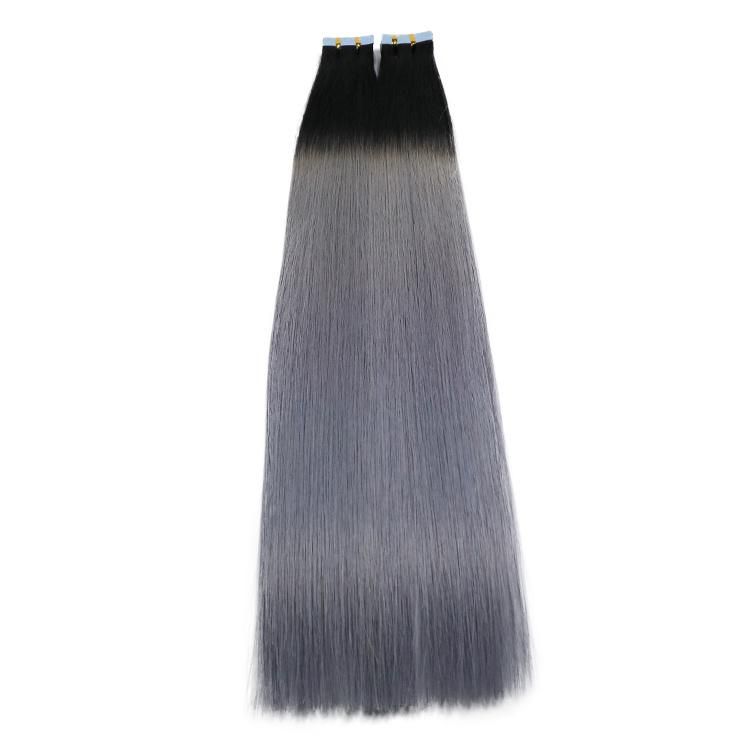 Wholesale Ombre Seamless Tape in Human Hair Extension #T3/Gray