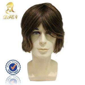 Short Length 6 Inch Indian Hair Full Lace Wig for Man Free Style
