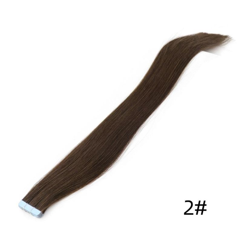 Human Hair Tape Extensions European Natural Seamless Skin Weft 18" Black Brown Blonde 100% Virgin Remy Hair 20 PCS
