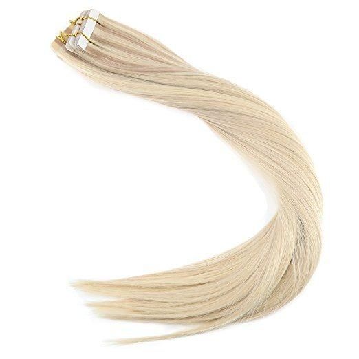 100% Virgin Hair Tape in Human Hair Extensions (AV-TP18-P007)