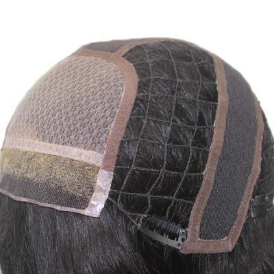 Hairpiece for Women Integration with Silk Top and Bleach Knots Front