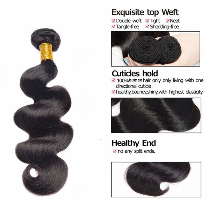 10A Body Wave Bundles Human Hair 10inch Bundles Unprocessed 100% Brazilian Virgin Hair Weave Bundles Human Hair Bundles Remy Human Hair Extensions