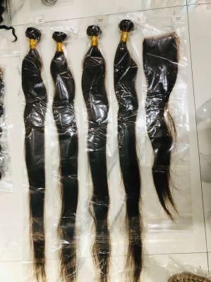 Wholesale Super Double Drawn Straight 100% Human Hair Extension