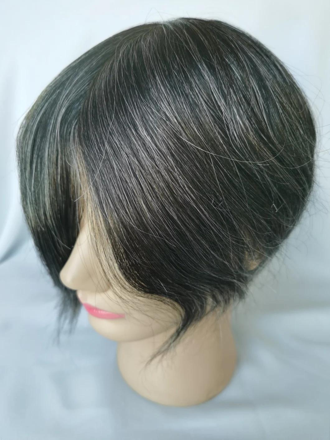 2022 Most Natural Clear PU Base Men′ S Wig Made of Remy Human Hair
